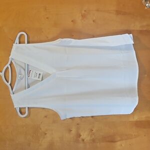Off White V-Neck Tank Top